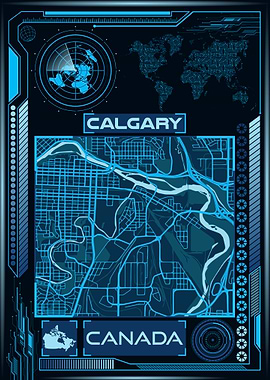 CALGARY MAP CANADA