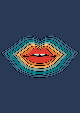Abstract Lips Colorful