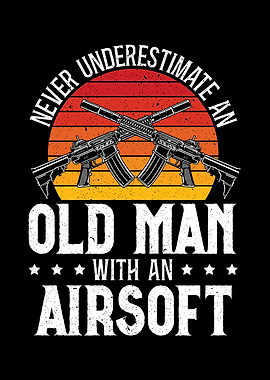 An Old Man With An Airsoft