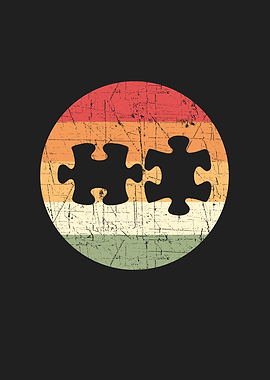 Retro Vintage Puzzle Piece