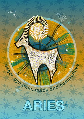 Aries zodiac sign art