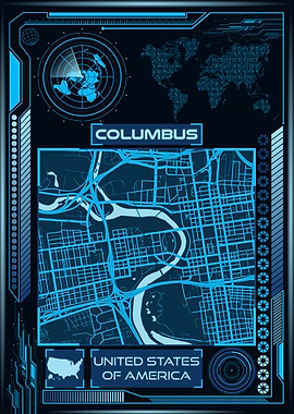 COLUMBUS MAP USA