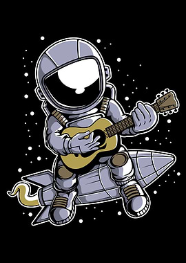 ASTRONAUT PLAYING GUITAR