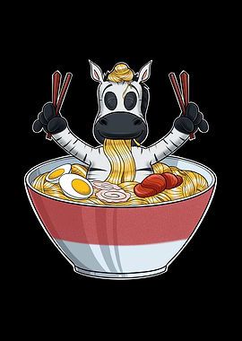 Kawaii Zebra Japan Ramen