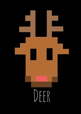 pixel deer animal
