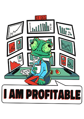 Funny Trader Frog