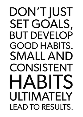 Goals and Good Habits