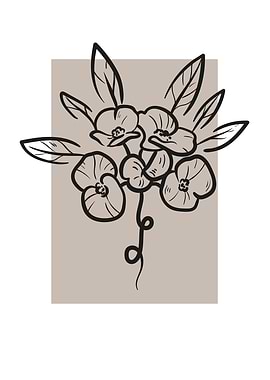 Botanical Tropical flower