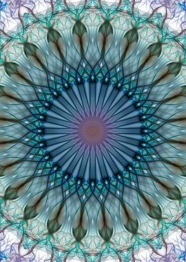 Blue and green mandala