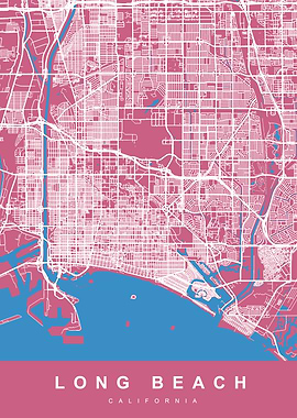 LONG BEACH Map CALIFORNIA