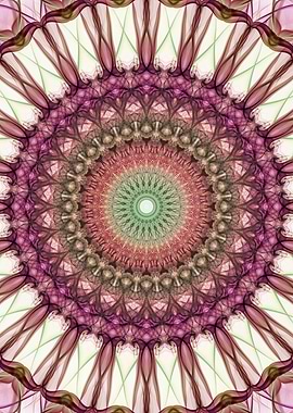 Cream and pink mandala