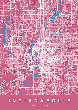 INDIANAPOLIS Map INDIANA