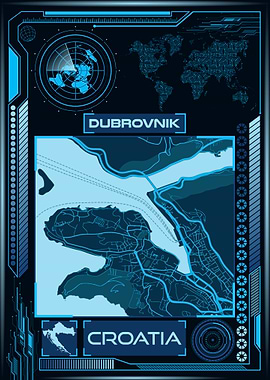 DUBROVNIK MAP CROATIA