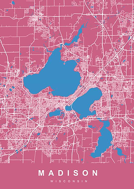 MADISON Map WISCONSIN USA