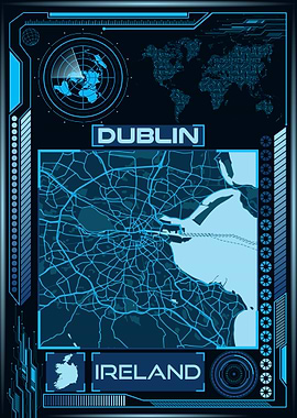 DUBLIN MAP IRELAND