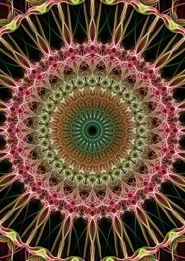 Red and brown mandala