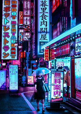 Neon Cyborg Beauty Queen