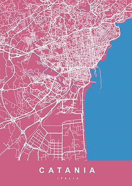 CATANIA Map ITALY
