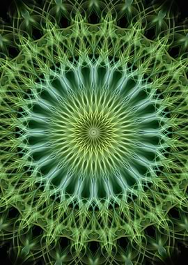 Pastel green mandala