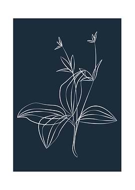 Botanical flower modernart