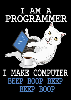 funny programmer cat