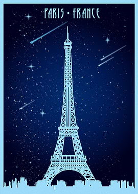 Eiffel Tower Paris Stars