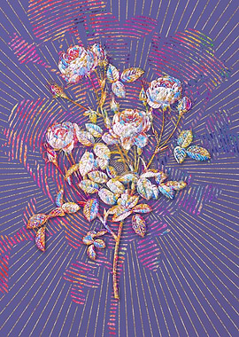 Burgundian Rose Mosaic