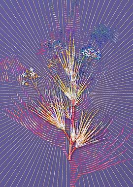 Blue Stars Mosaic Floral