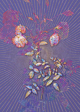 Blooming Red Rose Mosaic