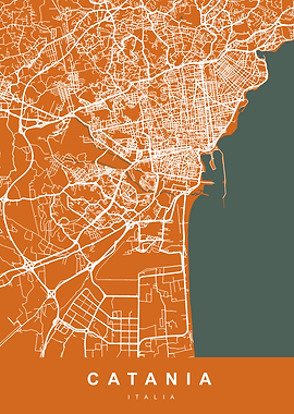 CATANIA Map ITALY