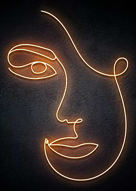 continuous line neon