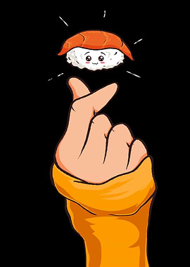 Kpop Finger Heart Sushi