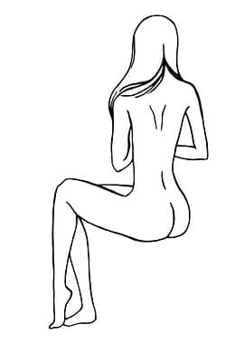 One Line Art Woman