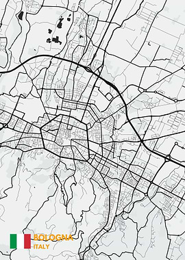 Bologna maps art