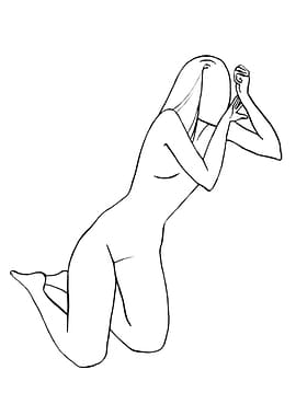 One Line Art Woman