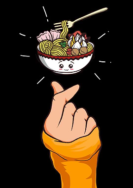 Kpop Finger Heart Ramen