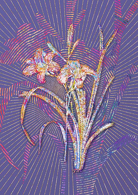 Orange Day Lily Mosaic