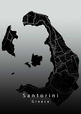 Santorini Island Map