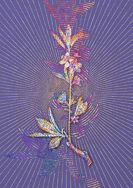 Pink Flower Branch Mosaic