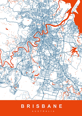 BRISBANE Map AUSTRALIA