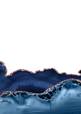 Navy Rose Gold Agate 26