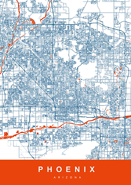 PHOENIX Map ARIZONA USA