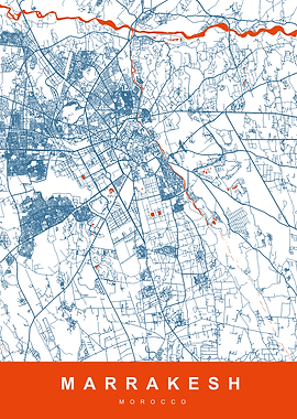 MARRAKESH Map MOROCCO