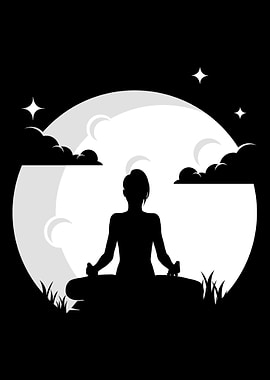 Meditating Moon Chakra Med