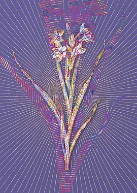 Sword Lily 2 Mosaic Flower