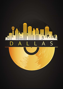 Dallas City Skyline Vinyl