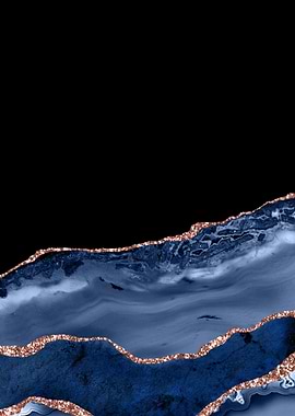 Navy Rose Gold Agate 17