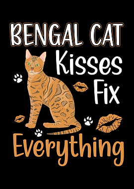Bengal Cat Kiss