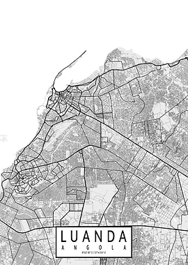 Luanda City Map Light