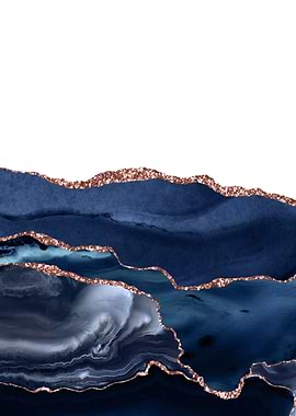 Navy Rose Gold Agate 21